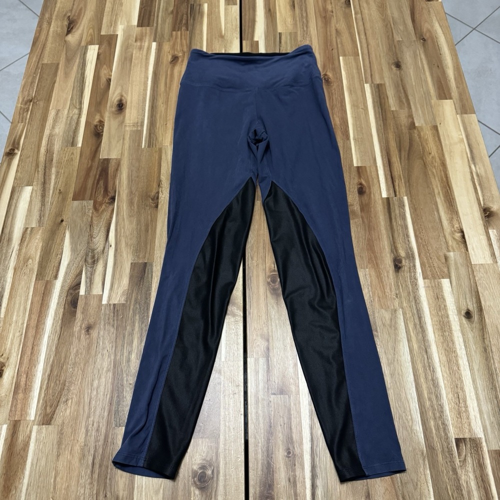 Star By Spanx Leggings Womens S Blue Black Lightweight Stretch Gym Yoga Pilates